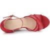 imageAllegra K Womens Espadrilles Lace Wedges Wedge SandalsRed