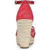imageAllegra K Womens Espadrilles Lace Wedges Wedge SandalsRed