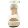 imageAllegra K Womens Espadrilles Lace Wedges Wedge SandalsWhite