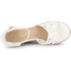 imageAllegra K Womens Espadrilles Lace Wedges Wedge SandalsWhite Flower