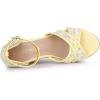 imageAllegra K Womens Espadrilles Lace Wedges Wedge SandalsYellow Flower