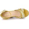 imageAllegra K Womens Espadrilles Lace Wedges Wedge SandalsYellow Green