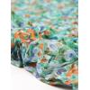 imageAllegra K Womens Floral Dresses Mermaid Square Neck Ruffle Puff Sleeve Smocked Bodycon DressLight Green