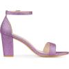 imageAllegra K Womens Gradient Glitter Heels Chunky Heels SandalsPurple