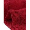 imageAllegra K Womens Lace Cardigan Stand Collar Short Elegant Shrug Open Front Cropped Bolero CardiganDark Red