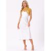 imageAllegra K Womens Lace Cardigan Stand Collar Short Elegant Shrug Open Front Cropped Bolero CardiganGinger Yellow