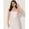 imageAllegra K Womens Lace Cardigan Stand Collar Short Elegant Shrug Open Front Cropped Bolero CardiganPink