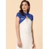 imageAllegra K Womens Lace Cardigan Stand Collar Short Elegant Shrug Open Front Cropped Bolero CardiganRoyal Blue