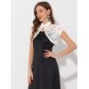 imageAllegra K Womens Lace Cardigan Stand Collar Short Elegant Shrug Open Front Cropped Bolero CardiganWhite