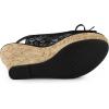 imageAllegra K Womens Lace Platform Wedges Wedge Heel SandalsBlack