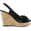 imageAllegra K Womens Lace Platform Wedges Wedge Heel SandalsBlack