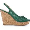 imageAllegra K Womens Lace Platform Wedges Wedge Heel SandalsDark Green