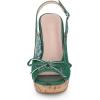 imageAllegra K Womens Lace Platform Wedges Wedge Heel SandalsDark Green
