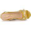 imageAllegra K Womens Lace Platform Wedges Wedge Heel SandalsMustard Yellow