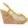 imageAllegra K Womens Lace Platform Wedges Wedge Heel SandalsMustard Yellow