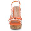 imageAllegra K Womens Lace Platform Wedges Wedge Heel SandalsOrange Flower