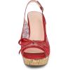 imageAllegra K Womens Lace Platform Wedges Wedge Heel SandalsRed