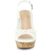 imageAllegra K Womens Lace Platform Wedges Wedge Heel SandalsWhite