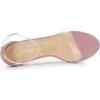 imageAllegra K Womens Open Toe Clear Ankle Strap Stiletto Heel SandalsDust Pink
