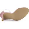 imageAllegra K Womens Open Toe Clear Ankle Strap Stiletto Heel SandalsDust Pink