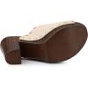imageAllegra K Womens Open Toe Platform Block Heel Slides SandalsBeige