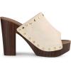 imageAllegra K Womens Open Toe Platform Block Heel Slides SandalsBeige