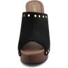 imageAllegra K Womens Open Toe Platform Block Heel Slides SandalsBlack