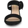 imageAllegra K Womens Opened Toe Buckle Stiletto Heels Slide SandalsBlack