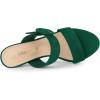 imageAllegra K Womens Opened Toe Buckle Stiletto Heels Slide SandalsGreen