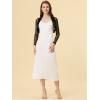 imageAllegra K Womens Satin Shrugs for Evening Dress Open Front Mesh Cardigan Elegant Wedding BoleroBlack