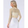 imageAllegra K Womens Satin Shrugs for Evening Dress Open Front Mesh Cardigan Elegant Wedding BoleroChampagne