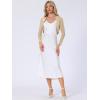 imageAllegra K Womens Satin Shrugs for Evening Dress Open Front Mesh Cardigan Elegant Wedding BoleroChampagne