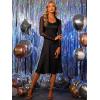imageAllegra K Womens Satin Shrugs for Evening Dress Open Front Mesh Cardigan Elegant Wedding BoleroDark Blue