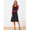 imageAllegra K Womens Satin Shrugs for Evening Dress Open Front Mesh Cardigan Elegant Wedding BoleroWine Red