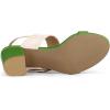 imageAllegra K Womens Slingback Block High Heel SandalsGreen Beige