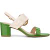 imageAllegra K Womens Slingback Block High Heel SandalsGreen Beige