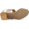 imageAllegra K Womens Slingback Block High Heel SandalsNude