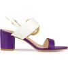 imageAllegra K Womens Slingback Block High Heel SandalsPurple White