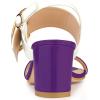 imageAllegra K Womens Slingback Block High Heel SandalsPurple White