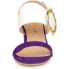 imageAllegra K Womens Slingback Block High Heel SandalsPurple White