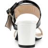 imageAllegra K Womens Slingback Block High Heel SandalsWhite Black