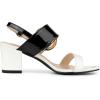 imageAllegra K Womens Slingback Block High Heel SandalsWhite Black
