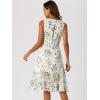 imageAllegra K Womens Summer Dresses 2025 Wrap Ruffle High Low Hem Round Neck Keyhole Back Sleeveless Floral DressBeigeblue Floral