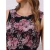 imageAllegra K Womens Summer Dresses 2025 Wrap Ruffle High Low Hem Round Neck Keyhole Back Sleeveless Floral DressBlack