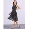 imageAllegra K Womens Summer Dresses 2025 Wrap Ruffle High Low Hem Round Neck Keyhole Back Sleeveless Floral DressBlack Red Floral