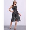 imageAllegra K Womens Summer Dresses 2025 Wrap Ruffle High Low Hem Round Neck Keyhole Back Sleeveless Floral DressBlack Red Floral