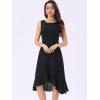 imageAllegra K Womens Summer Dresses 2025 Wrap Ruffle High Low Hem Round Neck Keyhole Back Sleeveless Floral DressBlack1