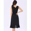 imageAllegra K Womens Summer Dresses 2025 Wrap Ruffle High Low Hem Round Neck Keyhole Back Sleeveless Floral DressBlack1
