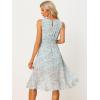 imageAllegra K Womens Summer Dresses 2025 Wrap Ruffle High Low Hem Round Neck Keyhole Back Sleeveless Floral DressLight Blue