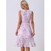 imageAllegra K Womens Summer Dresses 2025 Wrap Ruffle High Low Hem Round Neck Keyhole Back Sleeveless Floral DressPurple